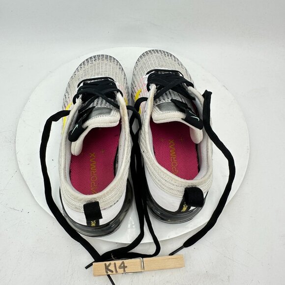 Nike Air VaporMax Flyknit 3 Youth Size 5.5Y Women 7 BQ5238-102 White Yellow Shoe - Picture 9 of 11